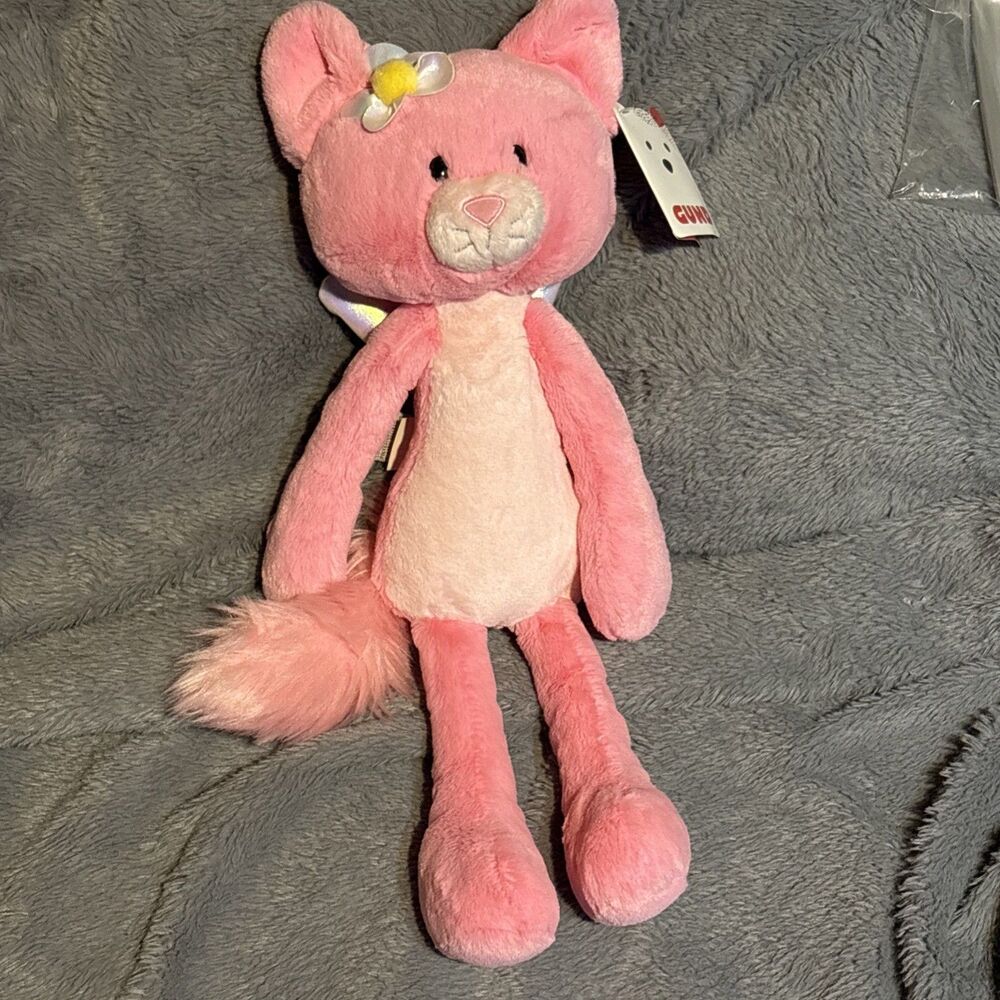 GUND Take-Alongs “Maeve Rose” the Pink Cat Plush Toy 6065316 Wings 16 inch